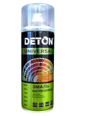 RAL 9005  DETON UNIVERSAL - Эмаль алкидная - Черный матовый, атмосферостойкая, аэрозоль, 650 мл