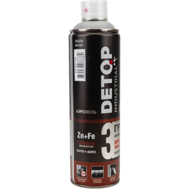 Detop RAL-7004 DETOP No. 3 - 底漆双重屏障保护 - 信号灰 - 气雾剂 DTI-A07738 图片 – 塔拉斯 | carpaint.kz