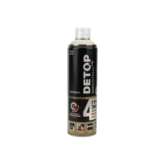 Detop RAL 9018 DETOP №4 - Primer-enamel on rust 3 in 1 - Gray-white - Aerosol DTI-A07719 – buy in Talas | carpaint.kz